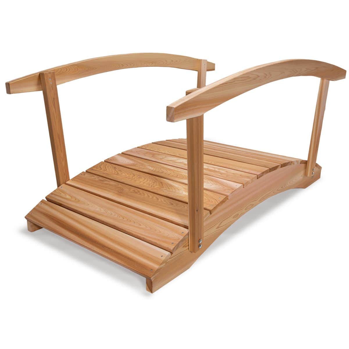 6' Cedar Garden Bridge &amp; Handrails