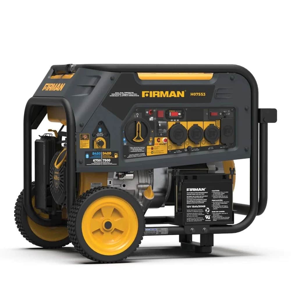 Firman H07553 7500W/9400W Dual Fuel Portable Generators