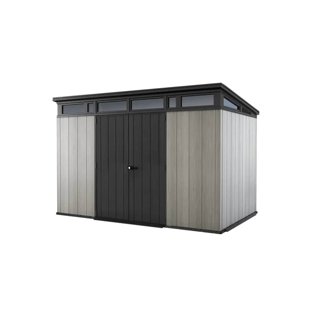 Keter Artisan 11×7 ft Grey Resin Steel-Reinforced Storage Shed