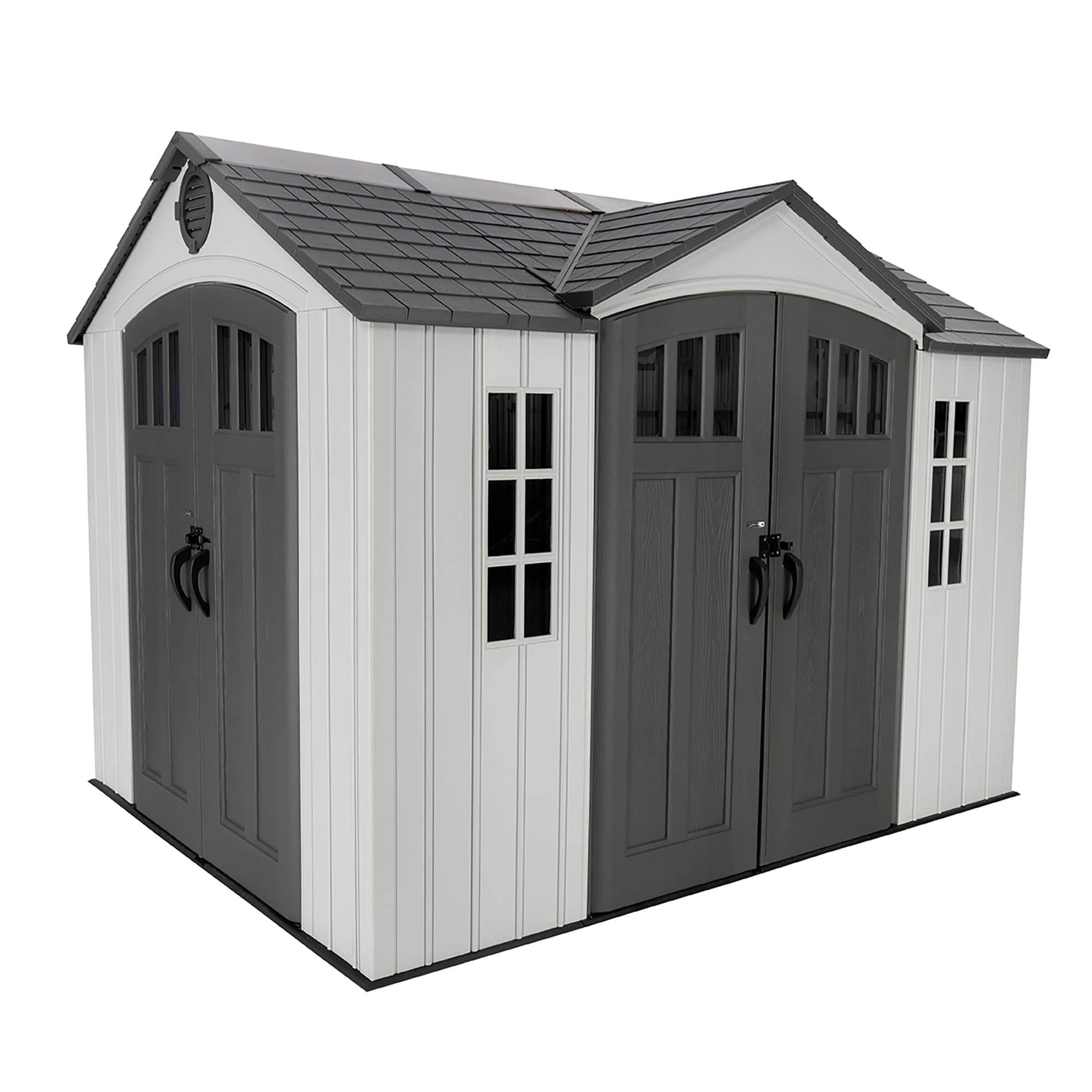Lifetime 10 Ft. X 8 Ft. Dual Entry Outdoor Storage Shed – 60467