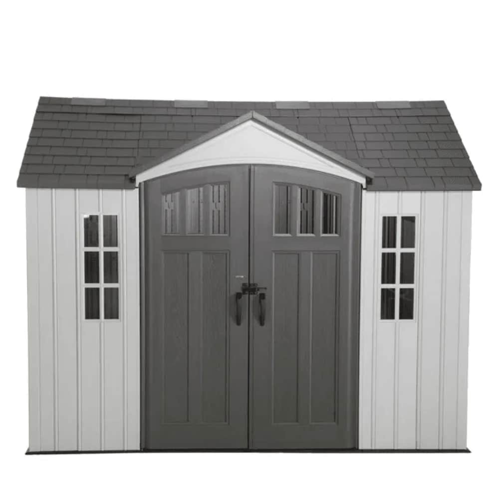 Lifetime 10 ft. x 8 ft. Outdoor Storage Shed, Gray