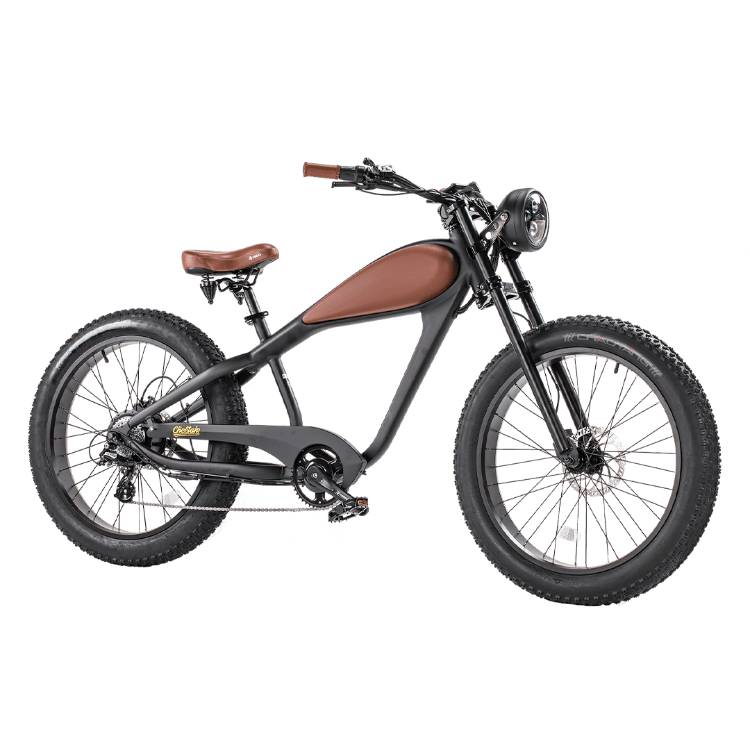Revi Bikes Cheetah 48V 750W Hub Motor Fat Tire Electric Cruiser Bike