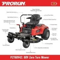 60V Zero Turn Riding Lawn Mowers