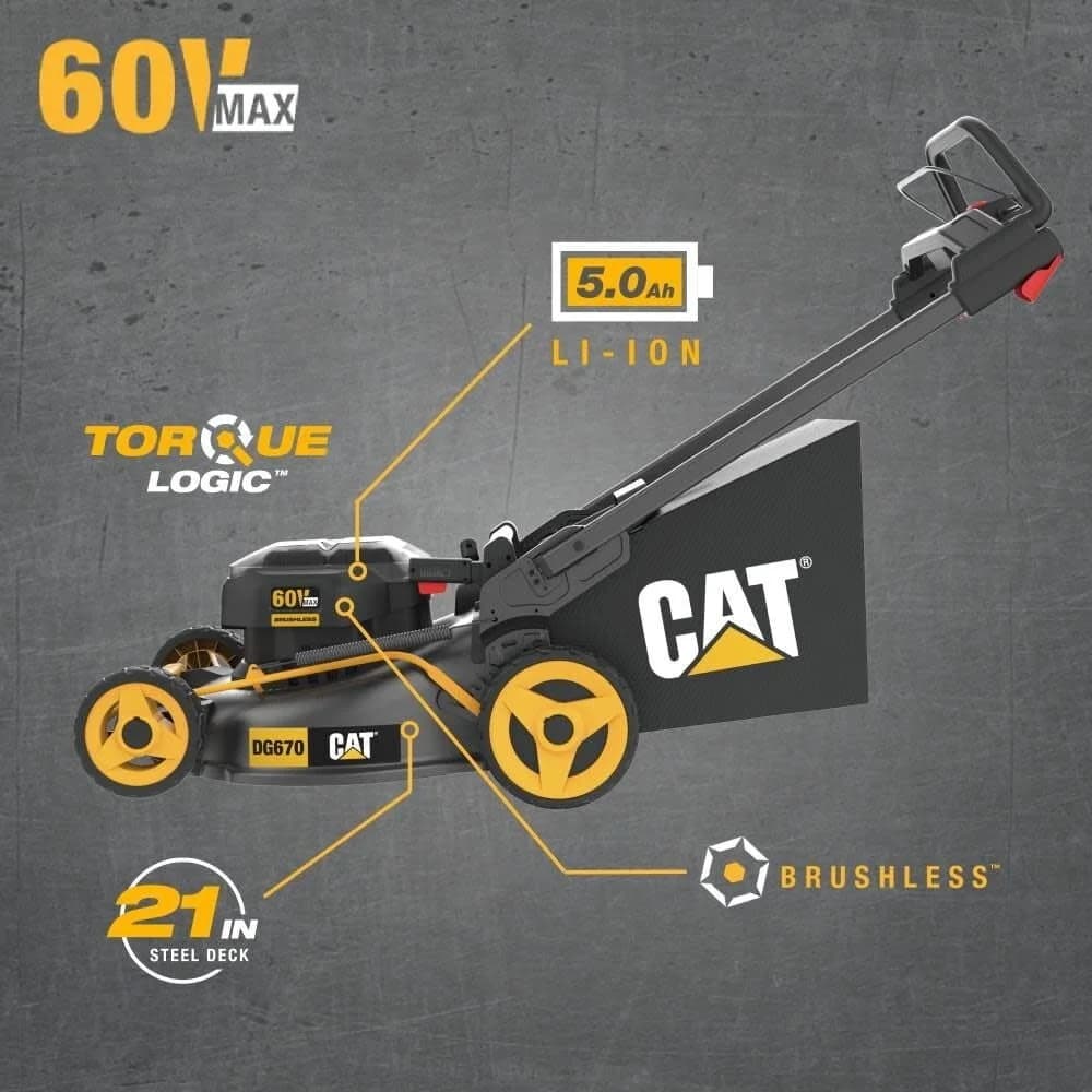 Cat 60V 21In Brushless Lawn Mower Kits