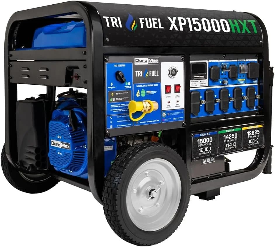DuroMax 15,000-Watt Tri-Fuel Portable Generators XP15000HXT