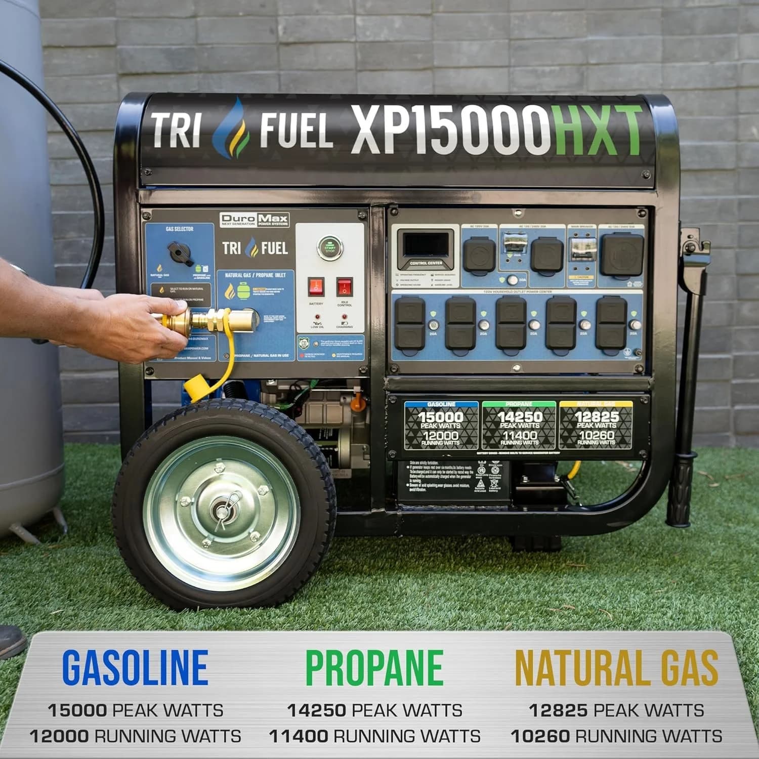 DuroMax 15,000-Watt Tri-Fuel Portable Generators XP15000HXT