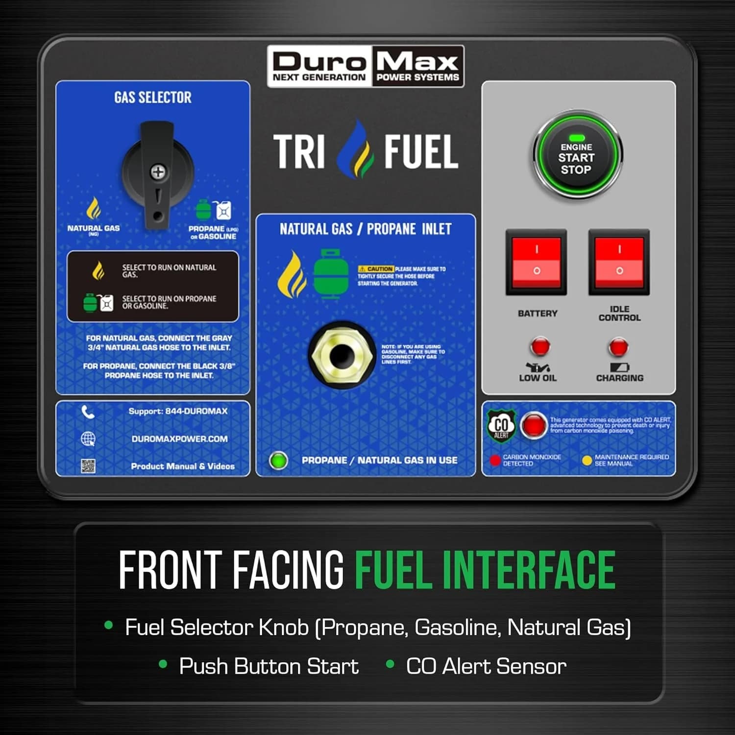 DuroMax 15,000-Watt Tri-Fuel Portable Generators XP15000HXT