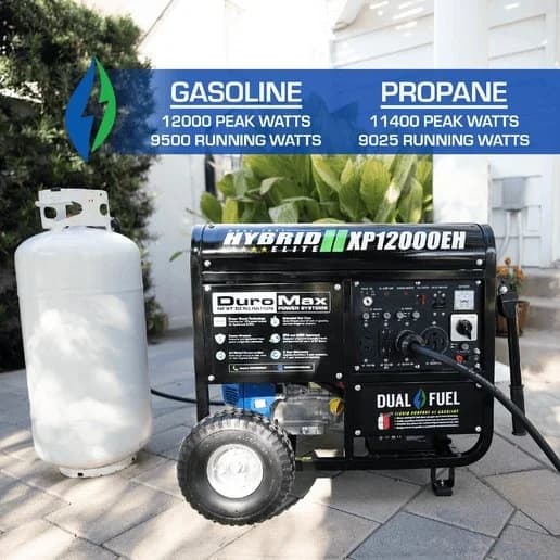 DuroMax DS12000EH 12,000 Watt Dual Fuel Portable Generators
