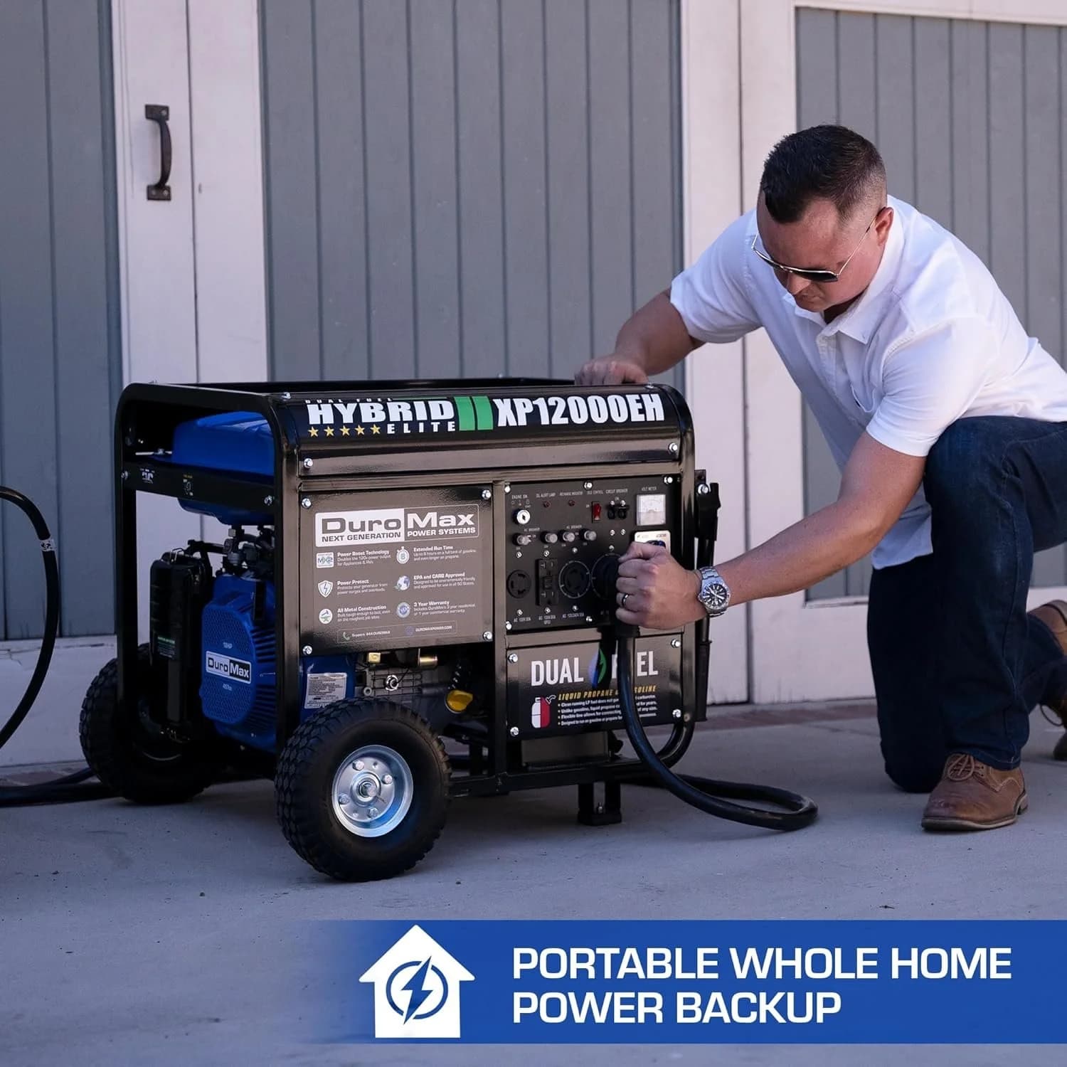 DuroMax XP12000EH 12,000 Watt Dual Fuel Portable Generators
