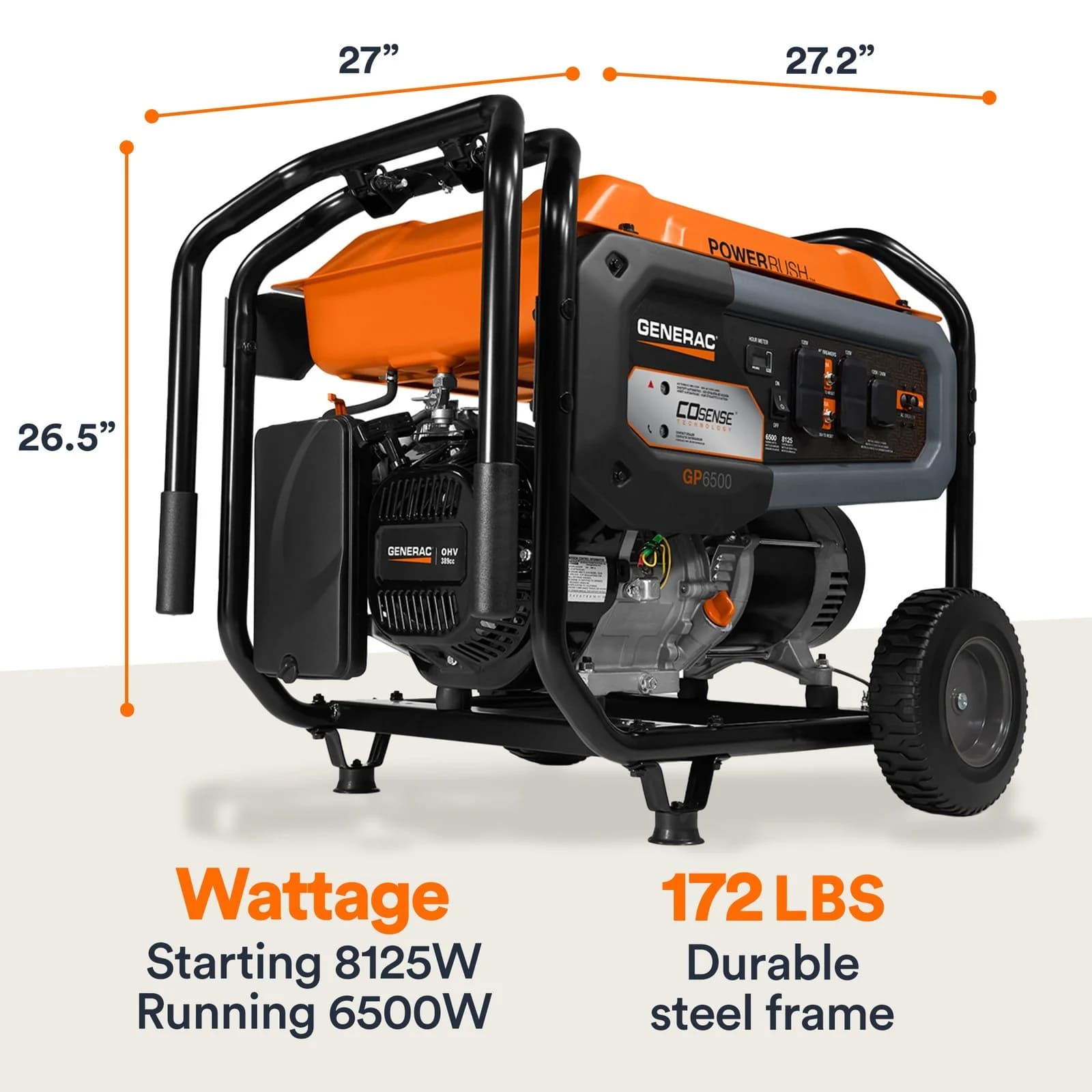 Generac 8125/6500 Watt Portable Generators