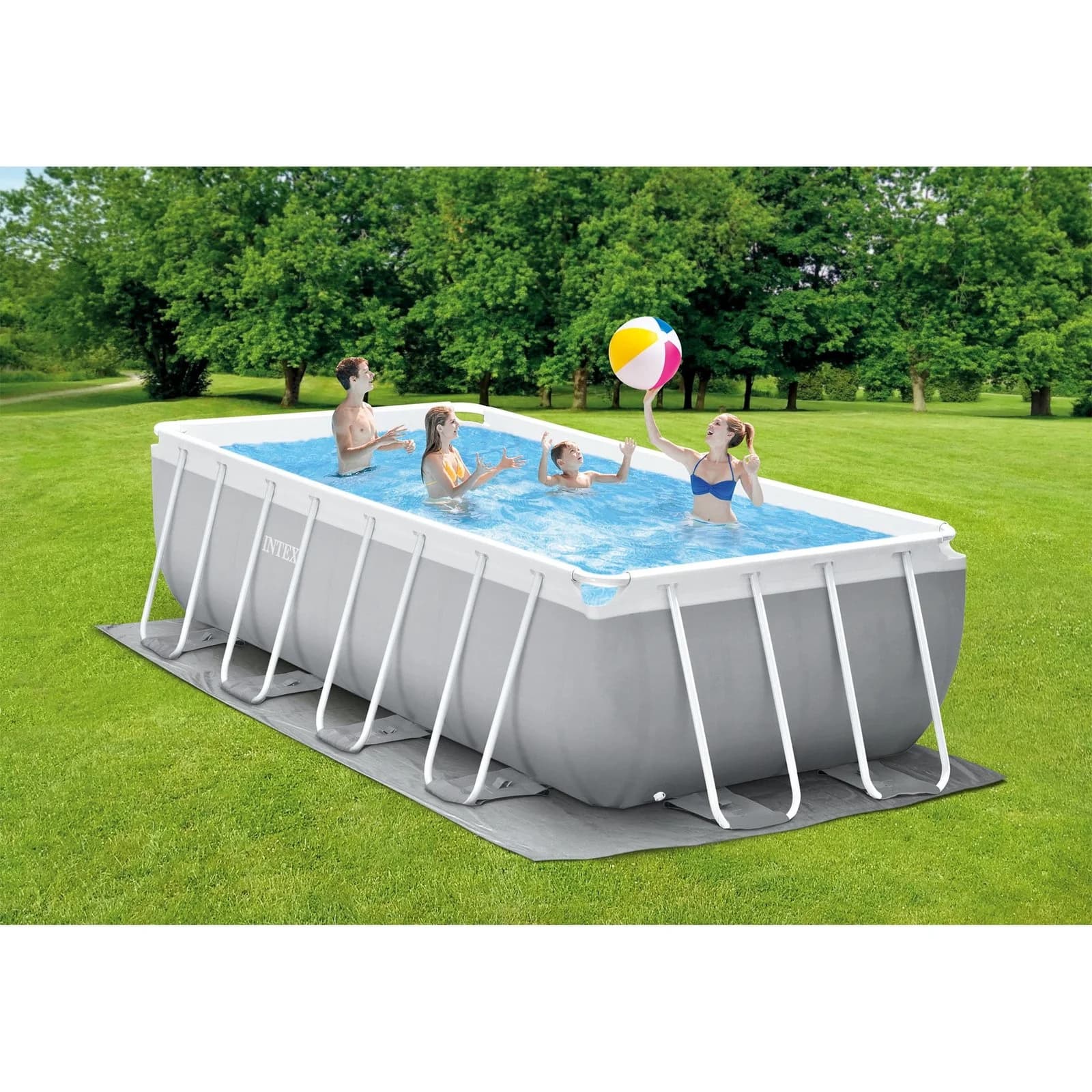 Intex 16Ft X 8Ft X 42In Prism Frame Rectangular Pool Sets
