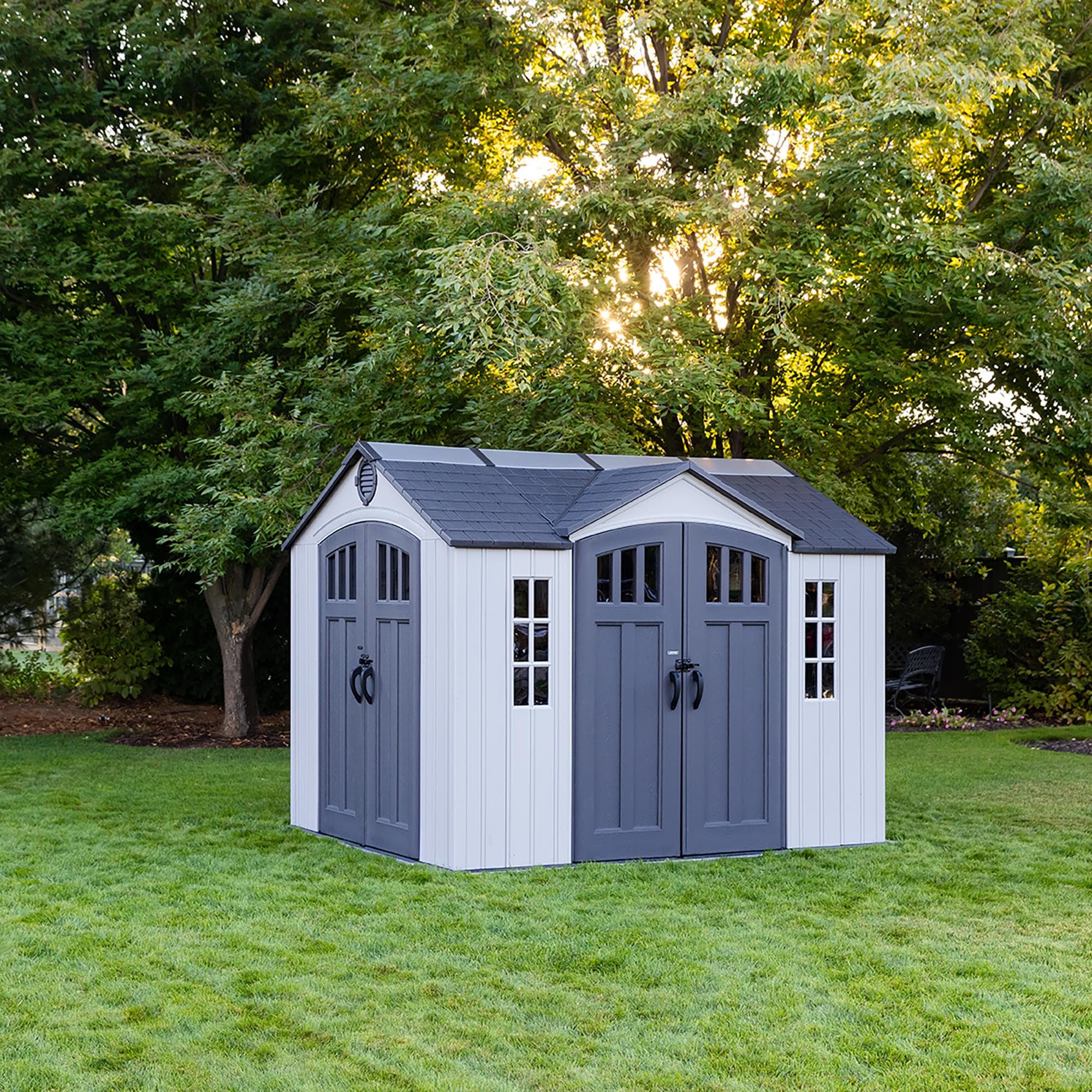 Lifetime 10 Ft. X 8 Ft. Dual Entry Outdoor Storage Shed – 60467