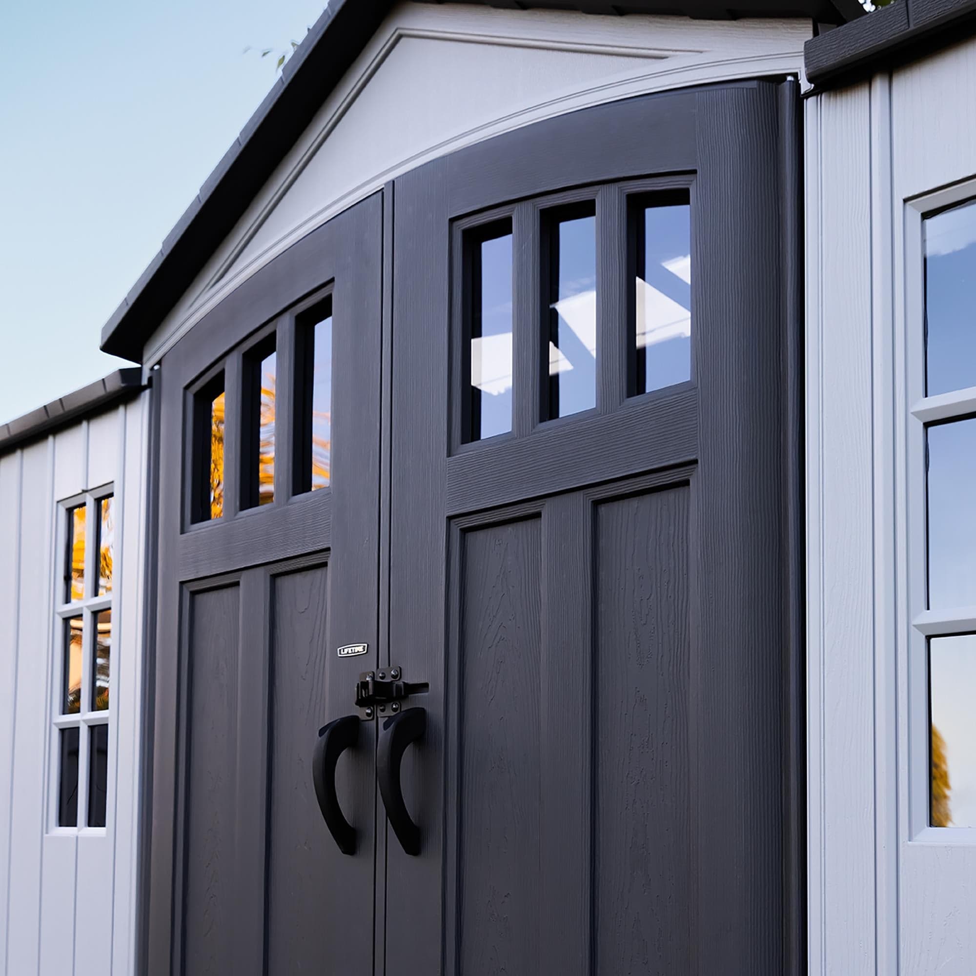 Lifetime 10 Ft. X 8 Ft. Dual Entry Outdoor Storage Shed – 60467