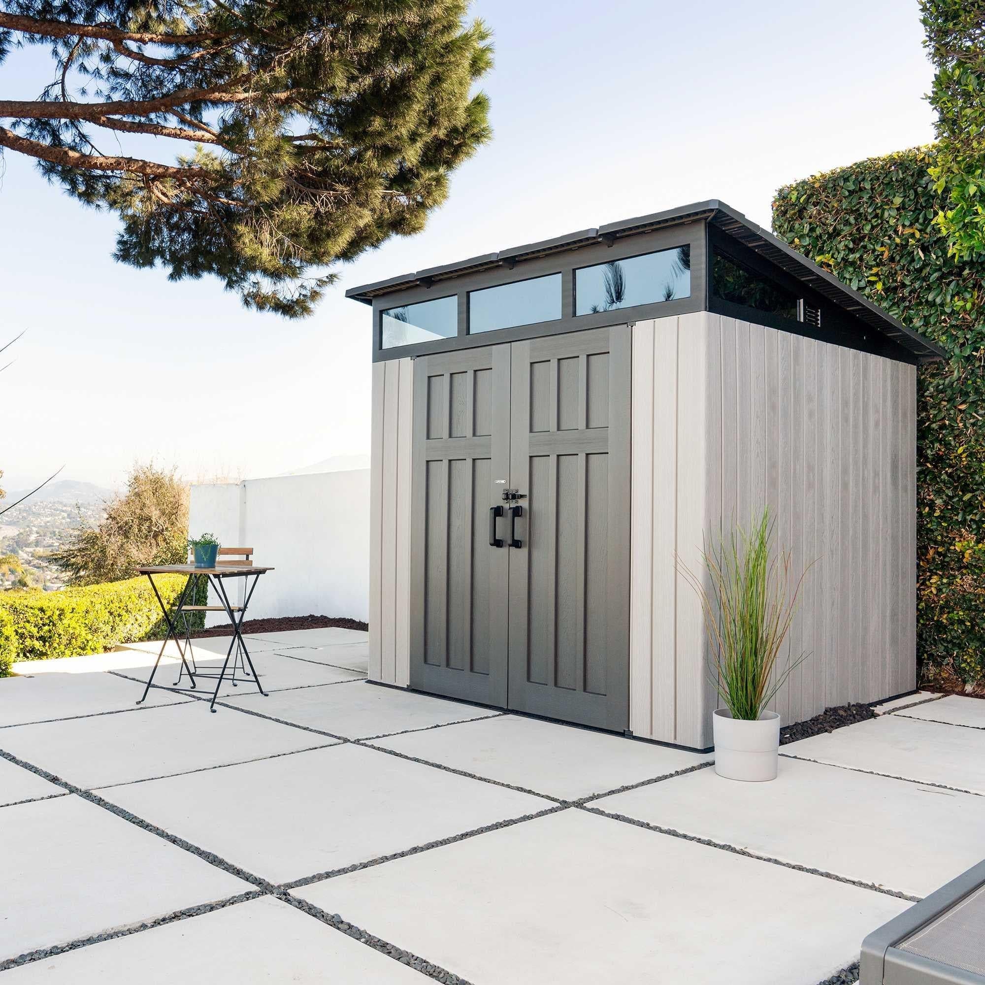 Lifetime 8.3 Ft. X 8.3 Ft. Farmhouse Storage Shed – 60542