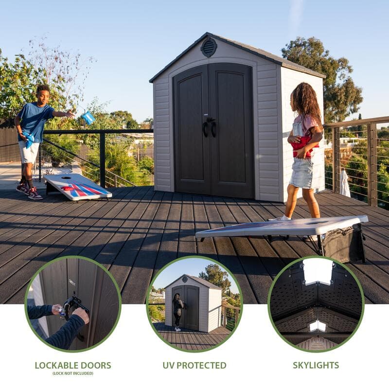 Lifetime 8 ft x 5 ft Outdoor Storage Shed – 60392