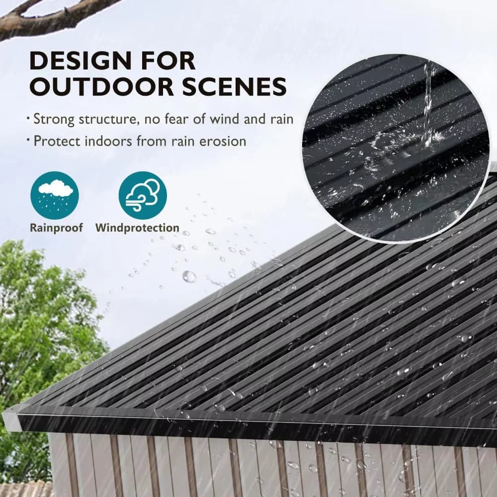 Metal Outdoor Storage Shed 5×3 FT with Lockable Door and Vents