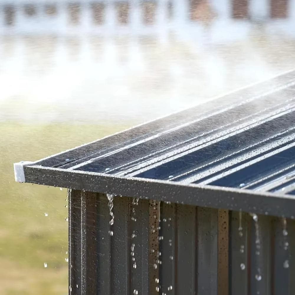 Metal Outdoor Storage Shed with Lockable Doors and Vents