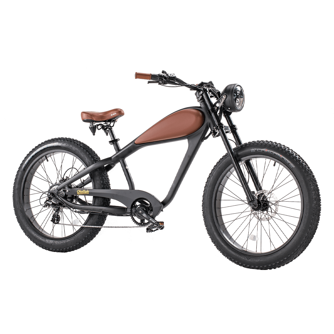 Revi Bikes Cheetah 48V 750W Hub Motor Fat Tire Electric Cruiser Bike