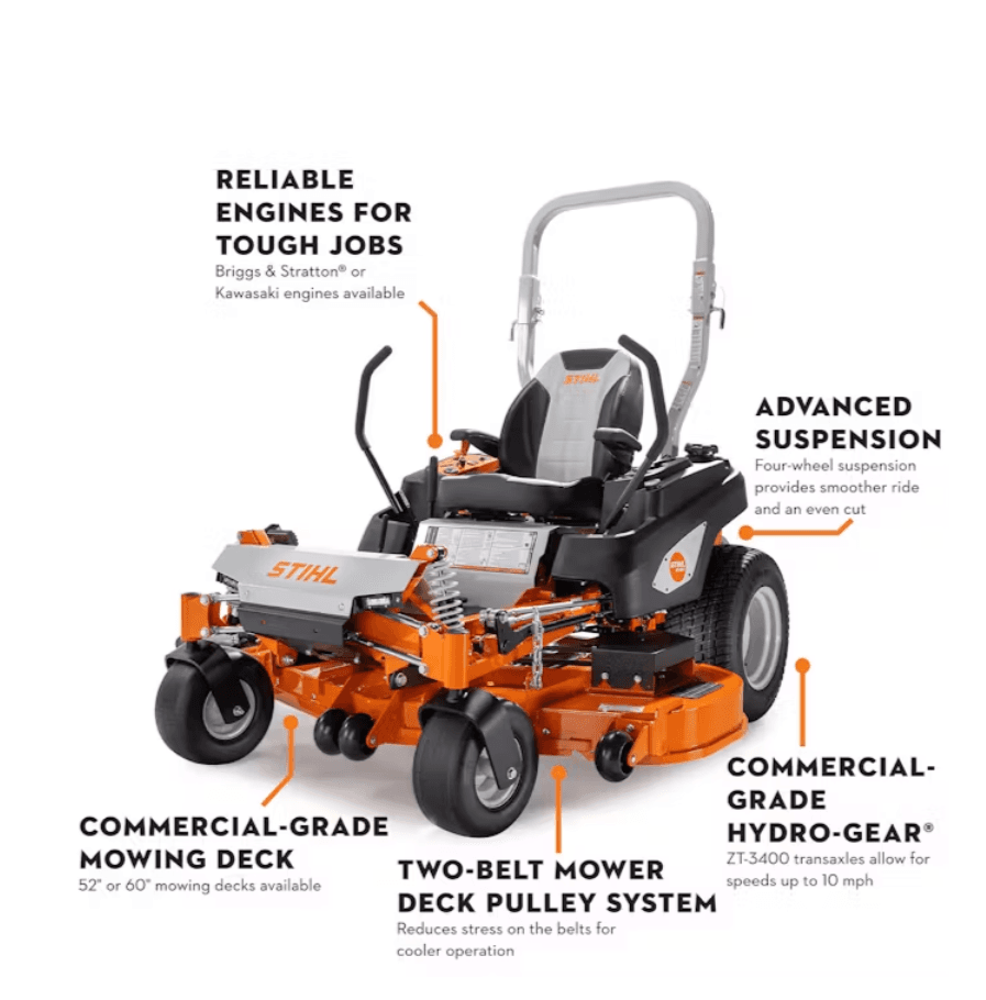 STI RZ552KD 52" ZERO TURN, KAWI Zero Turn Lawnmower