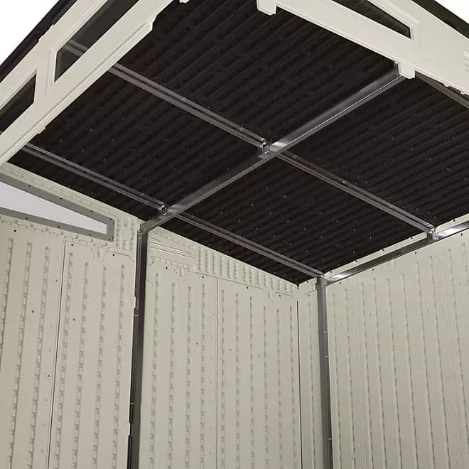 Suncast Modernist 7 x 7 ft. Resin Outdoor Storage Shed, Model BMS7780