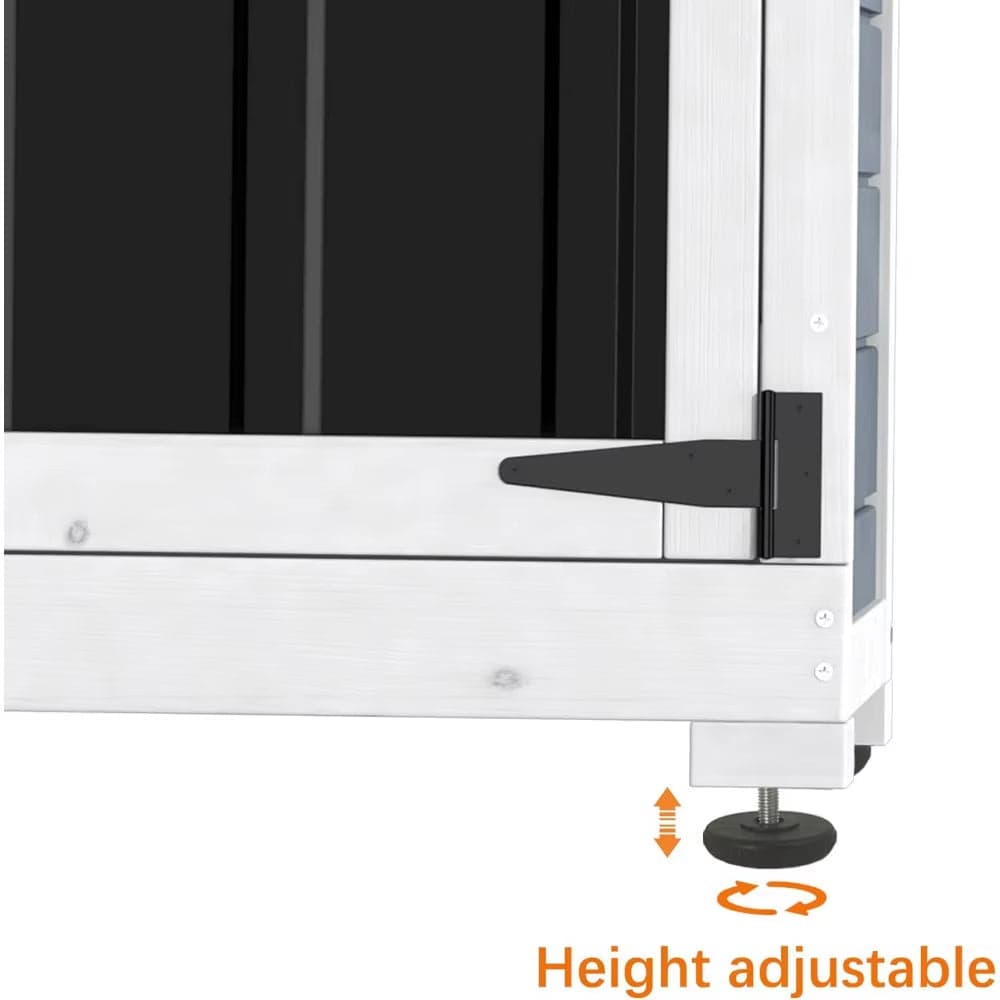 Tall Wooden Garden Storage Shed with Shelves and Lockable Doors