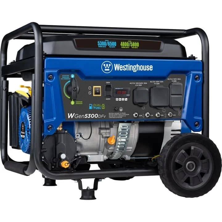 Westinghouse WGen5300DFv Dual Fuel Portable Generators