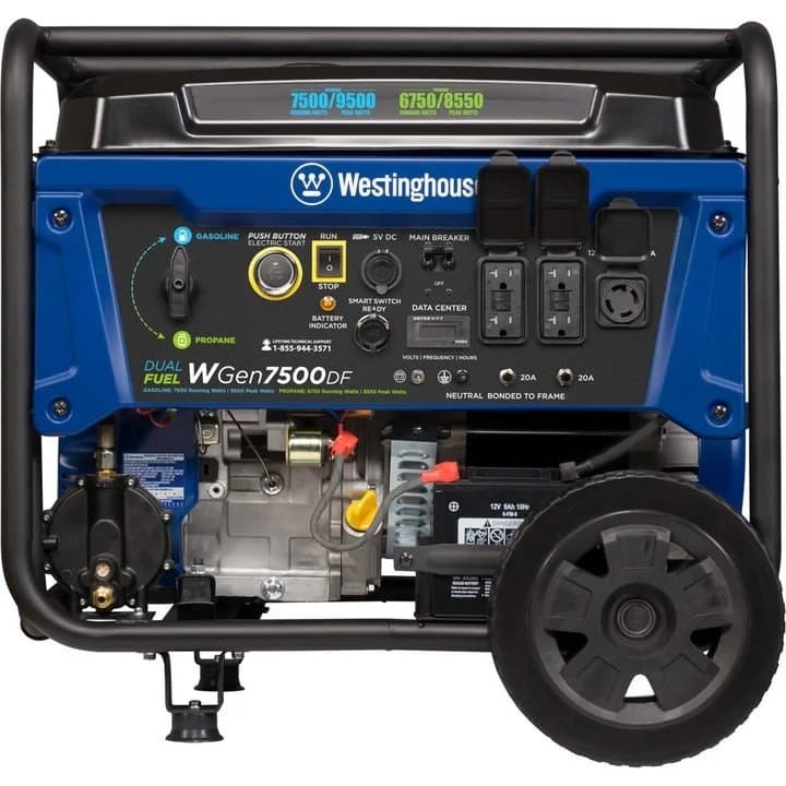Westinghouse WGen7500DF Dual Fuel Portable Generators